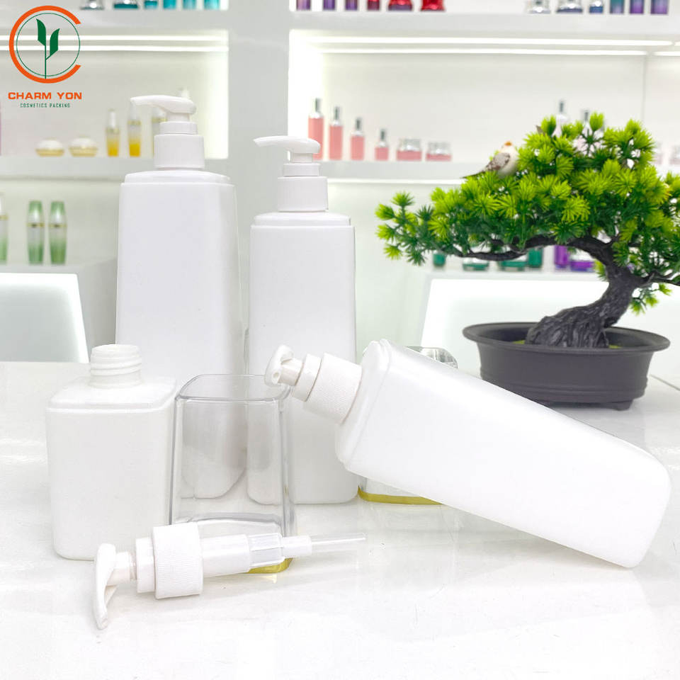PP Square Lotion Pump Bottle Gold Edge 60mlโ500ml | Custom OEM