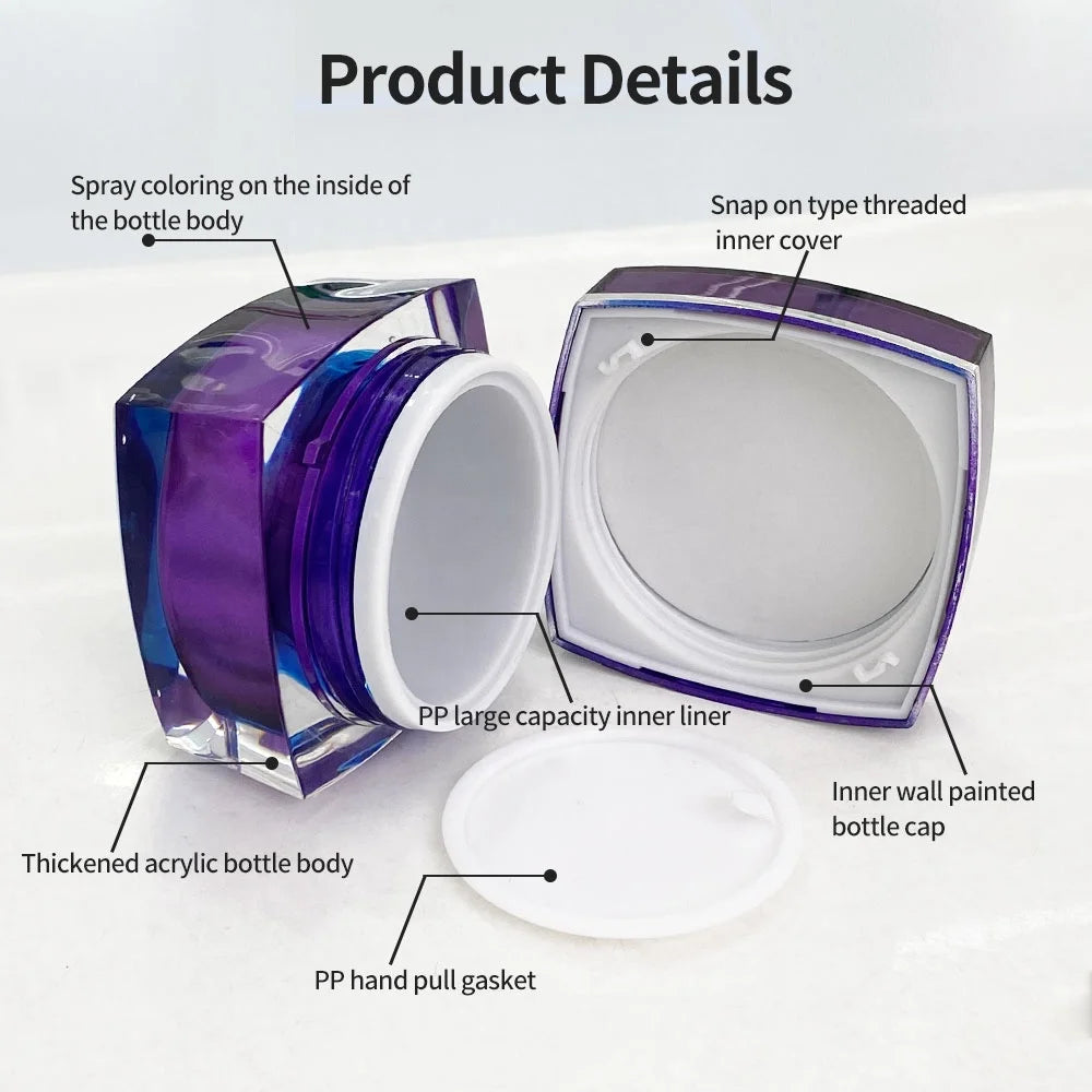 Acrylic Square Airless Lotion Bottle 30ml 50ml 100ml | Custom OEM