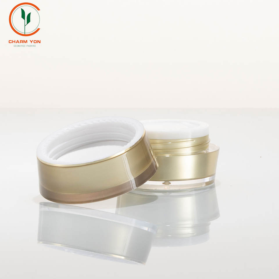 Acrylic Luxury Gold Cosmetic Bottle 30g 50g | Custom OEM