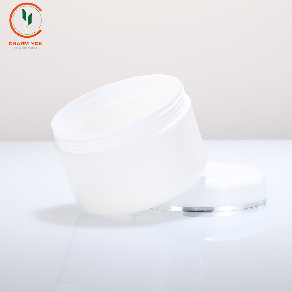 White Straight Cream Jar