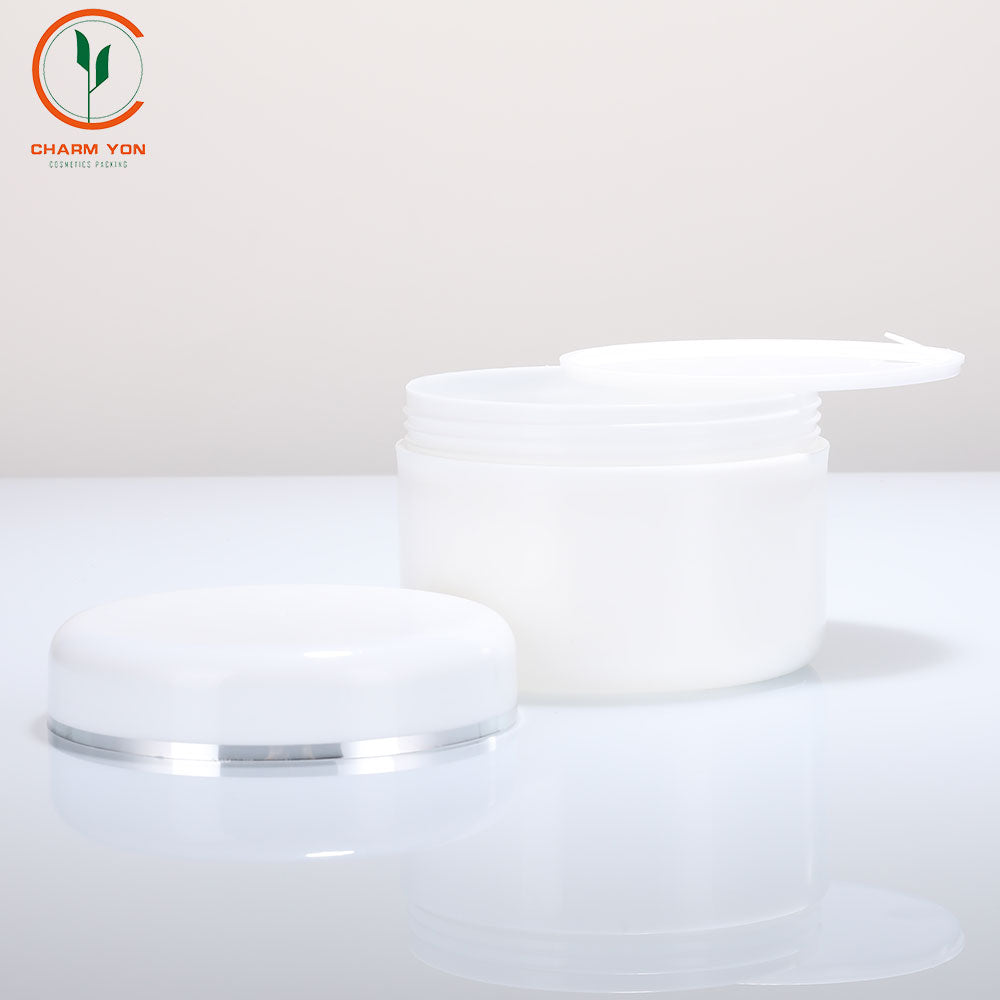 White Straight Cream Jar