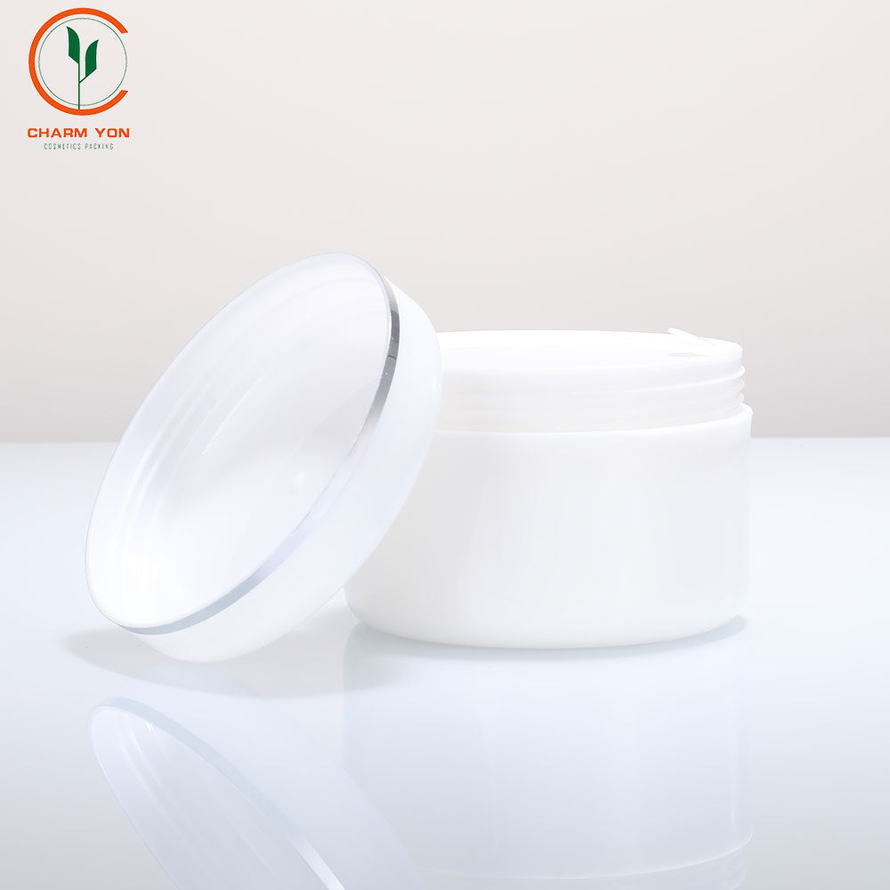 White Straight Cream Jar