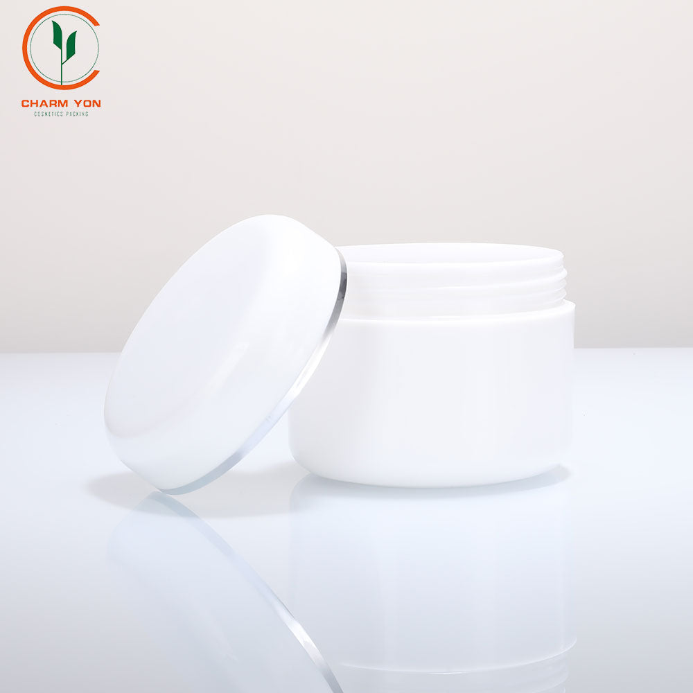White Straight Cream Jar