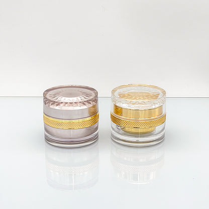 Acrylic Gold & Rose Gold Diamond Cosmetic Jar | Custom OEM