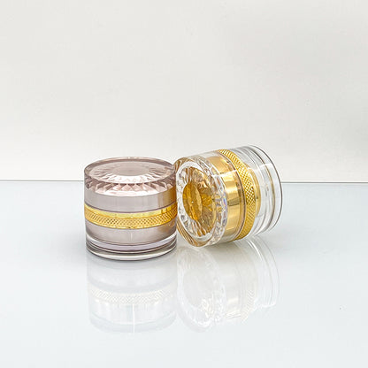Acrylic Gold & Rose Gold Diamond Cosmetic Jar | Custom OEM