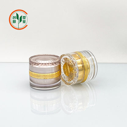 Acrylic Gold & Rose Gold Diamond Cosmetic Jar | Custom OEM