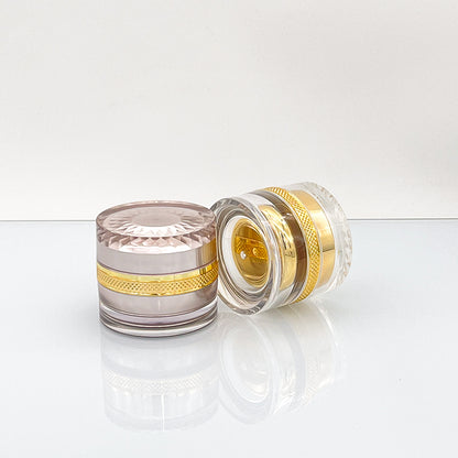 Acrylic Gold & Rose Gold Diamond Cosmetic Jar | Custom OEM