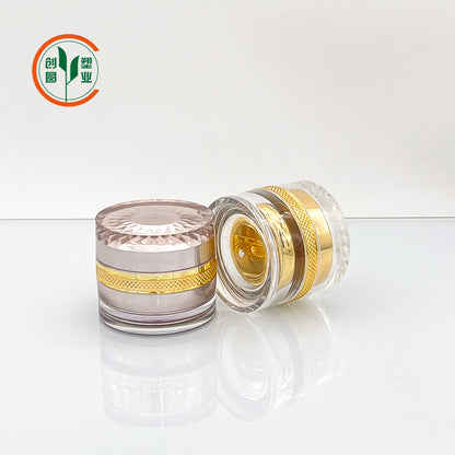 Acrylic Gold & Rose Gold Diamond Cosmetic Jar | Custom OEM