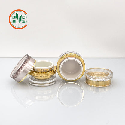 Acrylic Gold & Rose Gold Diamond Cosmetic Jar | Custom OEM