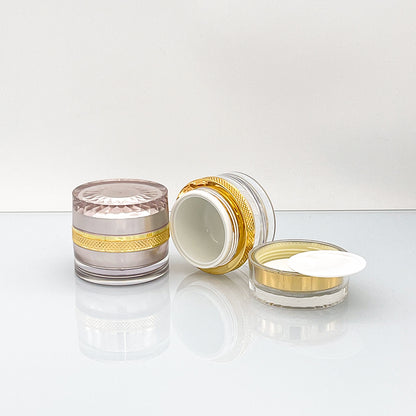 Acrylic Gold & Rose Gold Diamond Cosmetic Jar | Custom OEM