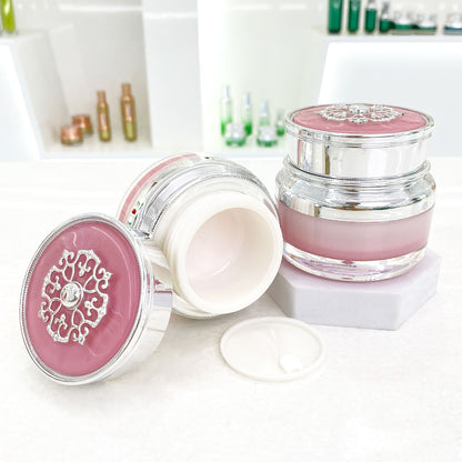 Acrylic Cosmetic Bottle & Jar Set Silver Cap 15ml–100ml | Custom OEM
