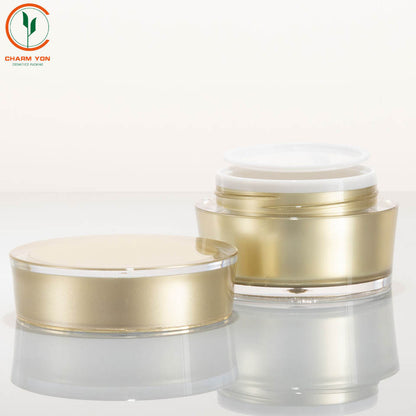 Acrylic Luxury Gold Cosmetic Bottle 30g 50g | Custom OEM