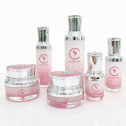 Acrylic Cosmetic Bottle & Jar Set Silver Cap 15ml–100ml | Custom OEM