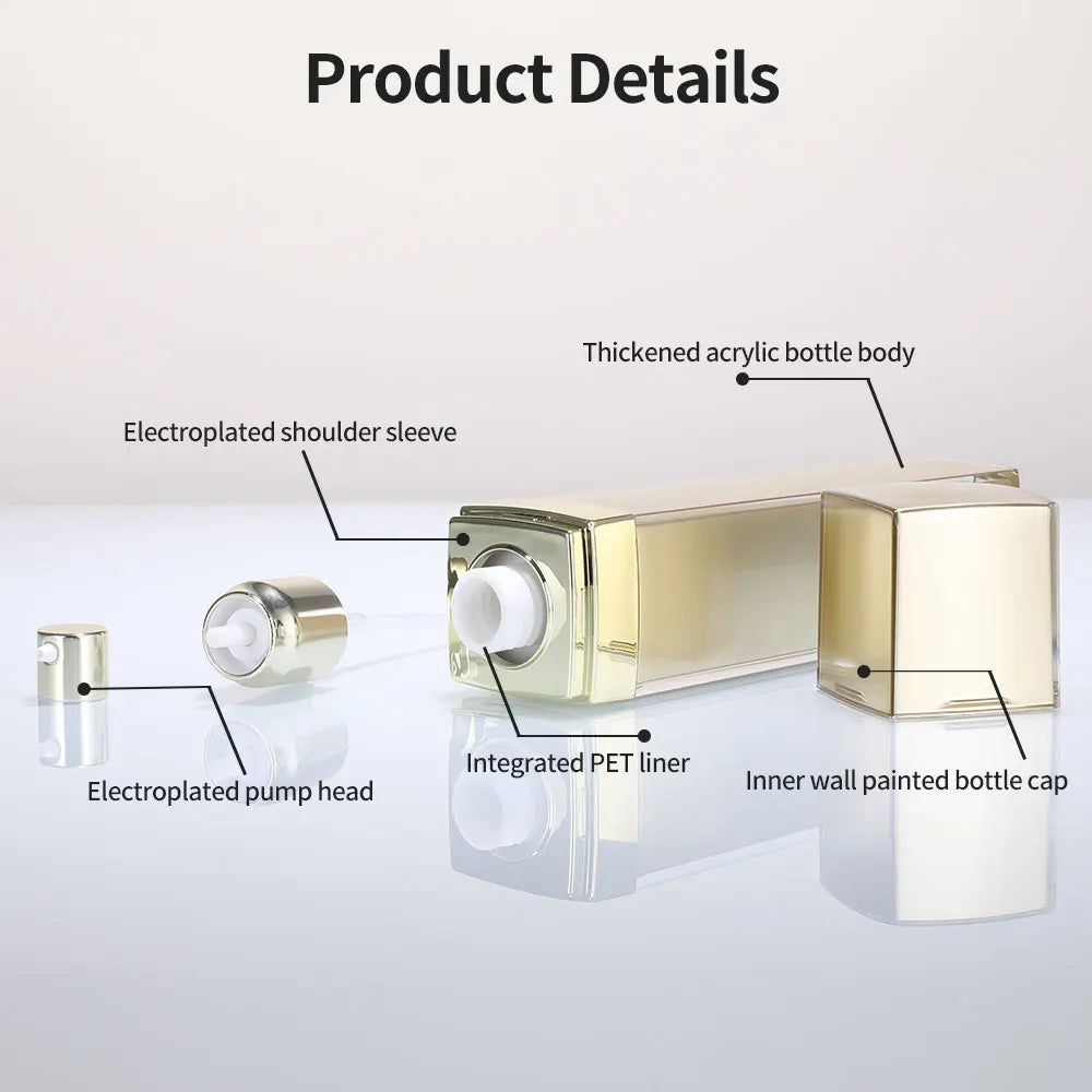 Acrylic Airless Twist Pump Bottle Luxury Serum Packaging | Custom OEM