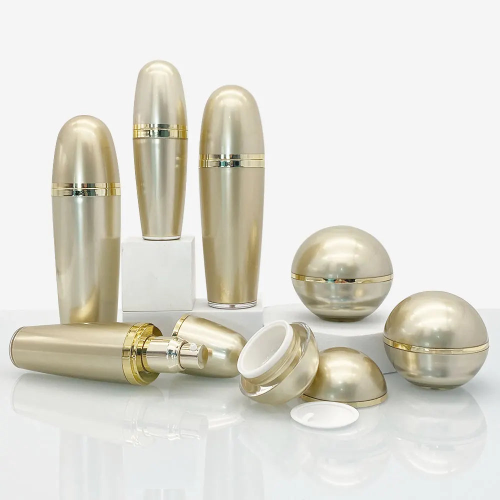 Acrylic Ball Shape Cosmetic Jar & Bottle Set | Custom OEM
