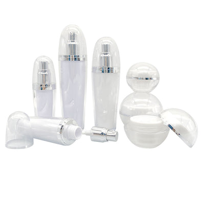 Acrylic Cosmetic Packaging Set Transparent Lid 15g–120ml | Custom OEM