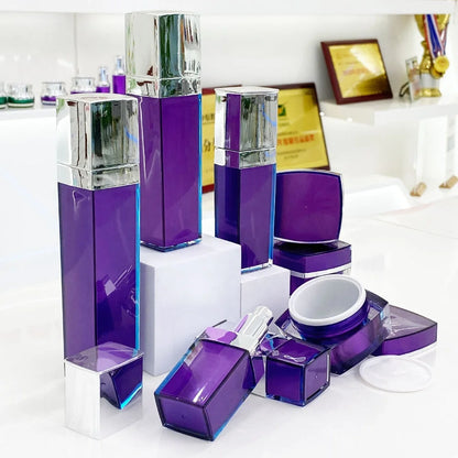 Acrylic Square Airless Lotion Bottle 30ml 50ml 100ml | Custom OEM
