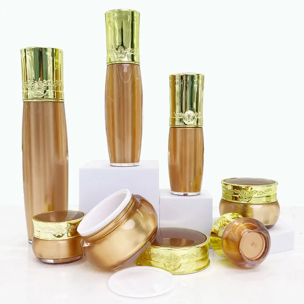 Acrylic Round Jar & Lotion Bottle Set 5g–100ml | Custom OEM