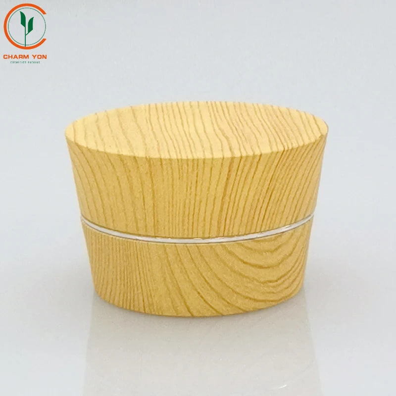 Acrylic Frosted Cosmetic Jar Wood Cap 30ml 50ml | Custom OEM