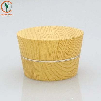 Acrylic Frosted Cosmetic Jar Wood Cap 30ml 50ml | Custom OEM