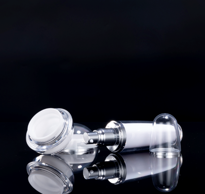 Acrylic Cosmetic Packaging Set Transparent Lid 15g–120ml | Custom OEM