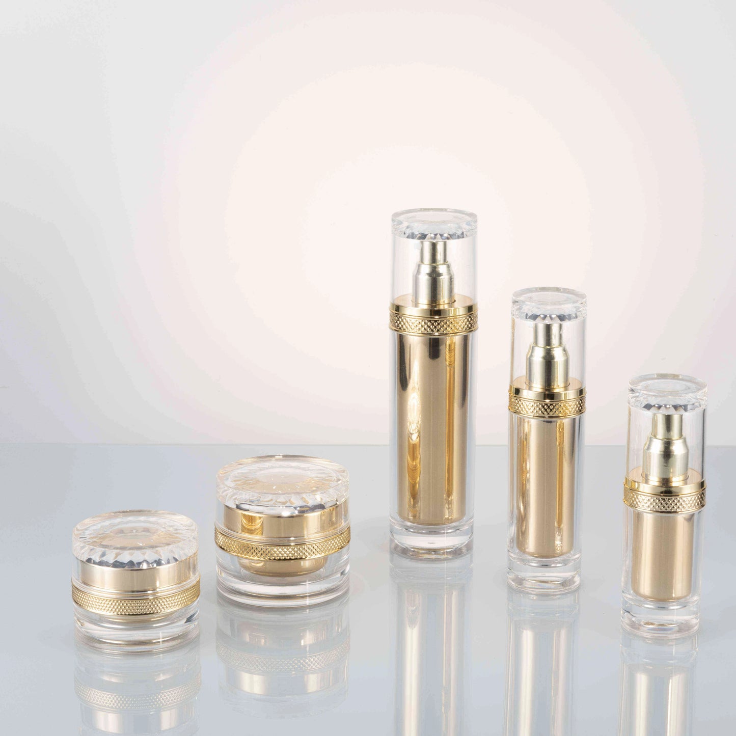 Acrylic Luxury Lotion & Serum Packaging Set 30ml 50ml 100ml | Custom OEM