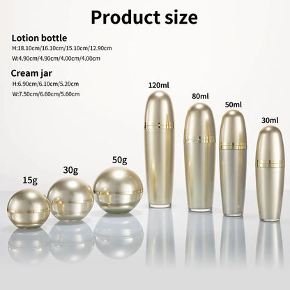 Acrylic Ball Shape Cosmetic Jar & Bottle Set | Custom OEM