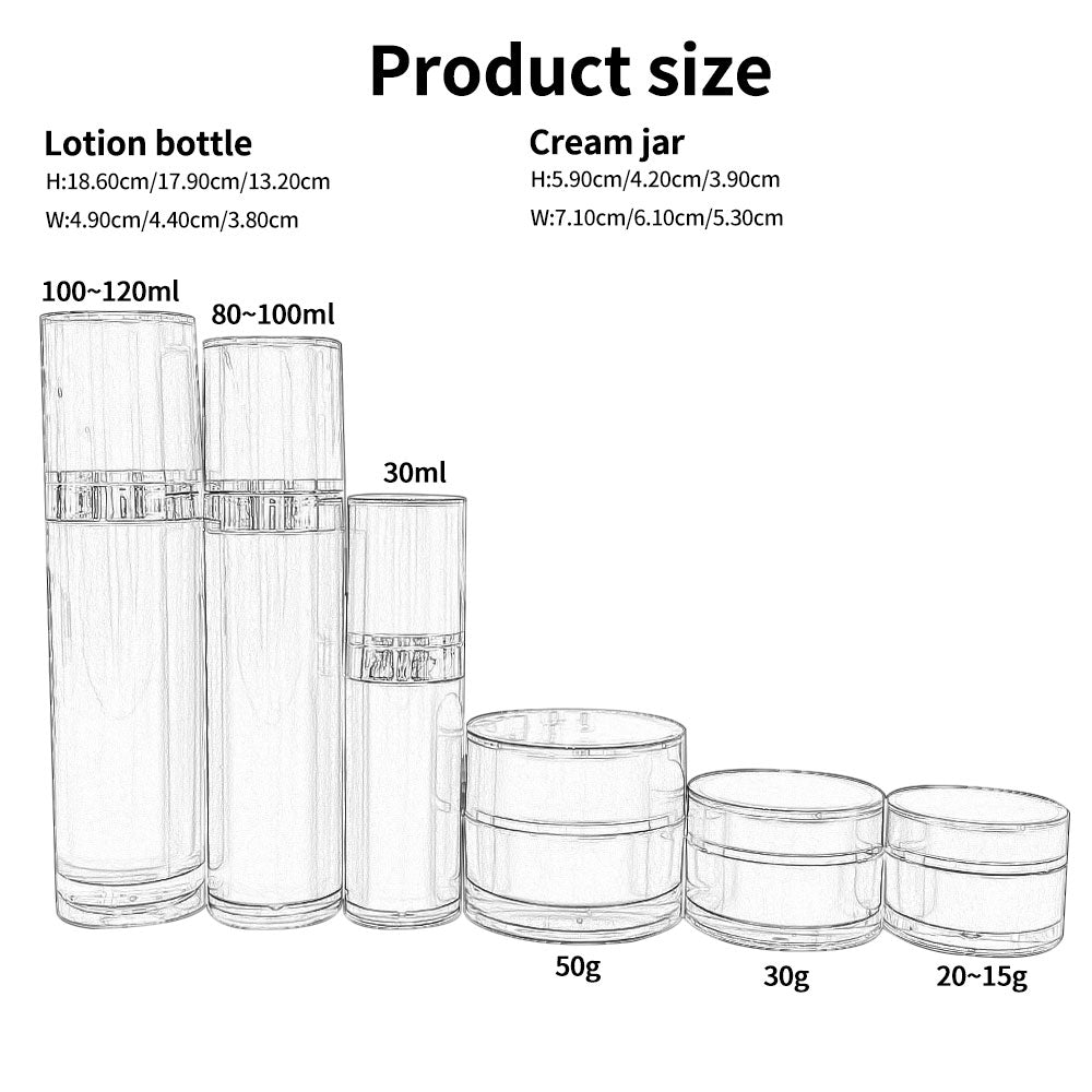 Acrylic Airless Cosmetic Jar 15g 30g | Custom OEM