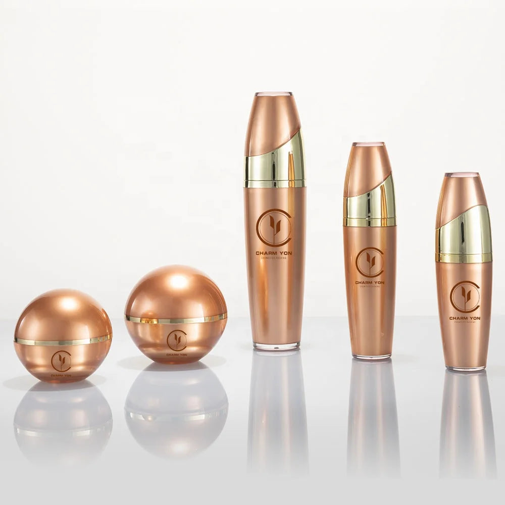 Acrylic Ball Shape Luxury Pump Skincare Set 15g–120ml | Custom OEM
