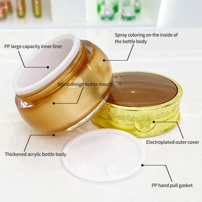 Acrylic Round Jar & Lotion Bottle Set 5g–100ml | Custom OEM