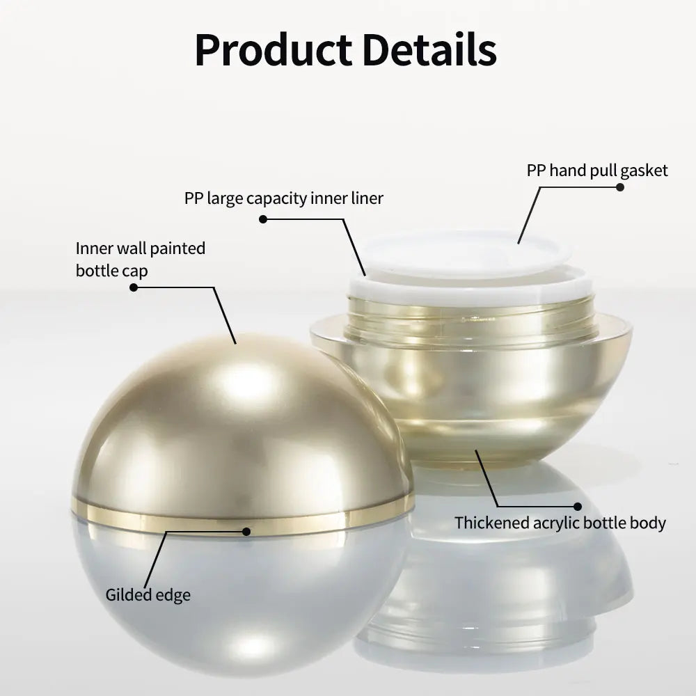 Acrylic Ball Shape Cosmetic Jar & Bottle Set | Custom OEM