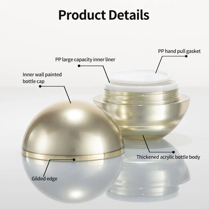 Acrylic Ball Shape Cosmetic Jar & Bottle Set | Custom OEM