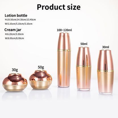 Acrylic Glossy Gold Cosmetic Set | Custom OEM