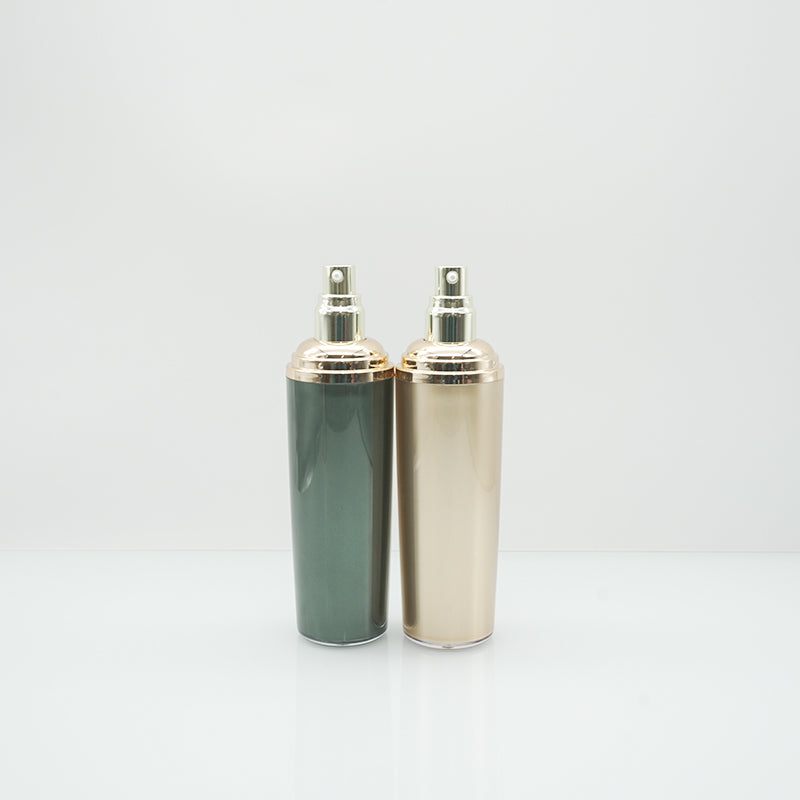 Glossy Lid Green and Brown Bottle