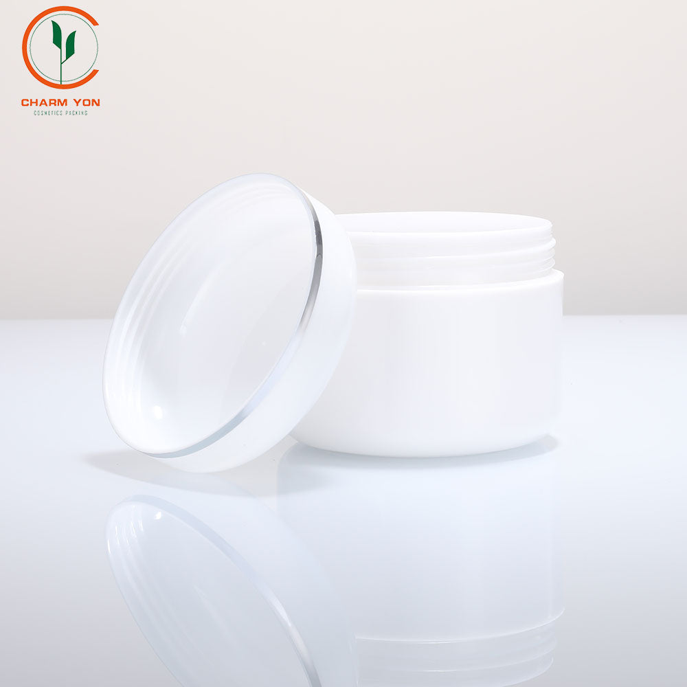 White Straight Cream Jar