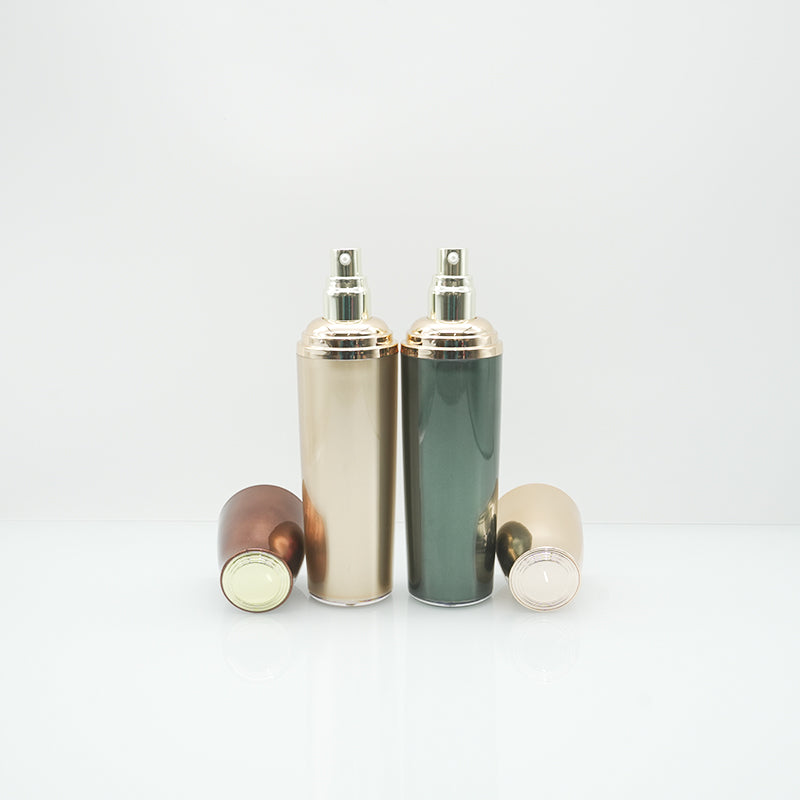 Glossy Lid Green and Brown Bottle