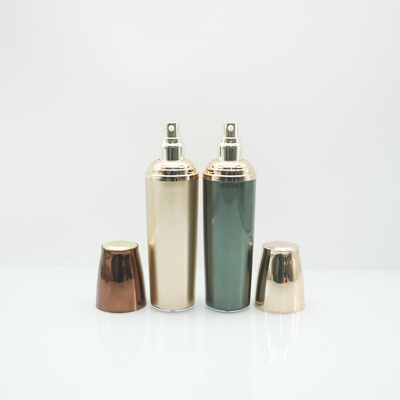 Glossy Lid Green and Brown Bottle
