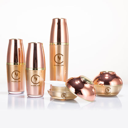 Acrylic Glossy Gold Cosmetic Set | Custom OEM