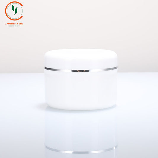 White Straight Cream Jar