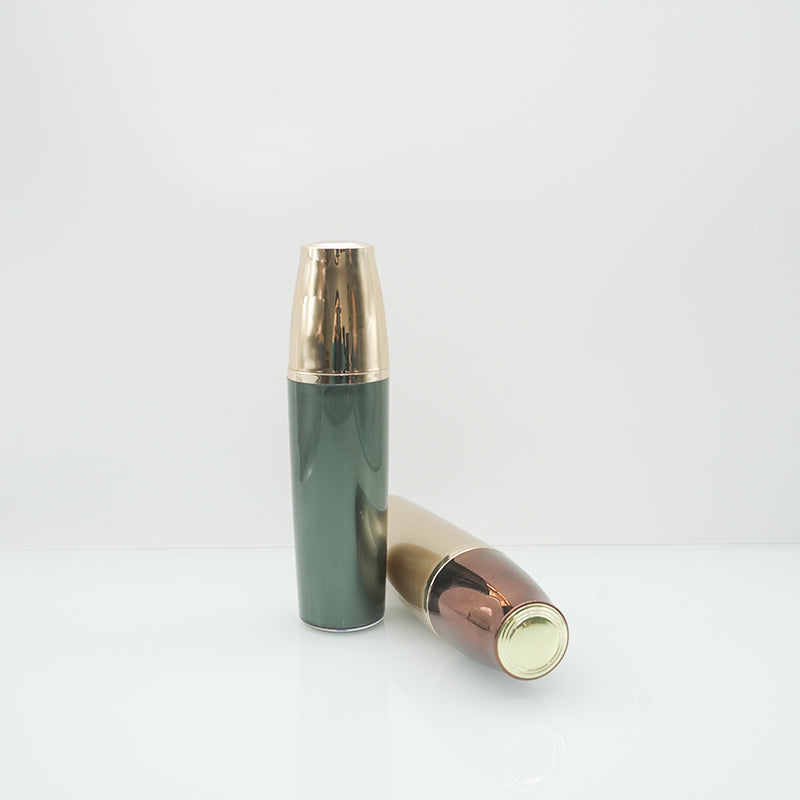 Glossy Lid Green and Brown Bottle